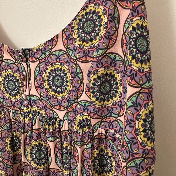 Nicole Miller Silk Long Pink Patterned Dress | Size Small - Picture 3 of 9